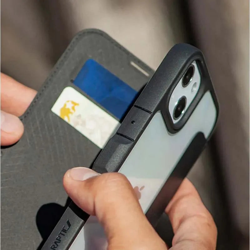 X-Doria Raptic Urban Folio – atverčiamas dėklas iPhone 14 Plus (juodas)