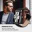 Crong Noble Band - natūralios odos dirželis Apple Watch 44/45/46/49 mm (juodas)