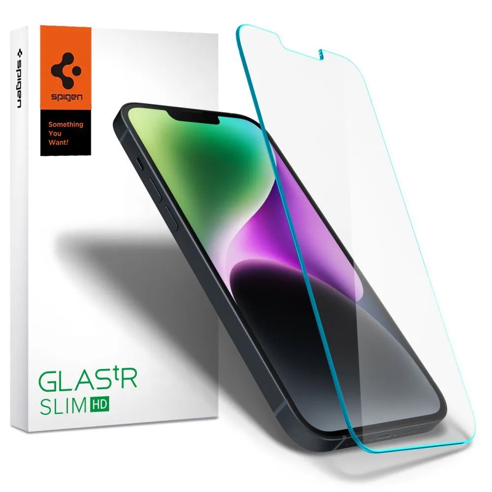 Spigen Glas.TR Slim – Grūdintas stiklas skirtas iPhone 17e / 16e / 14 / 13 / 13 Pro