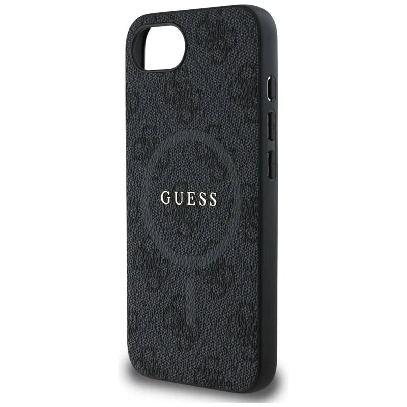 Guess 4G Ring Classic Logo MagSafe – dėklas iPhone 16e telefonui (juodas)