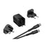 Energizer Ultimate - Multiplug ES / JK / JAV GaN 20W PD sieninis įkroviklis + USB-C laidas (juodas)