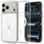 Spigen Ultra Hybrid Mag MagSafe – dėklas, skirtas iPhone 18 Pro Max / 17 Pro Max (skaidrus / baltas)