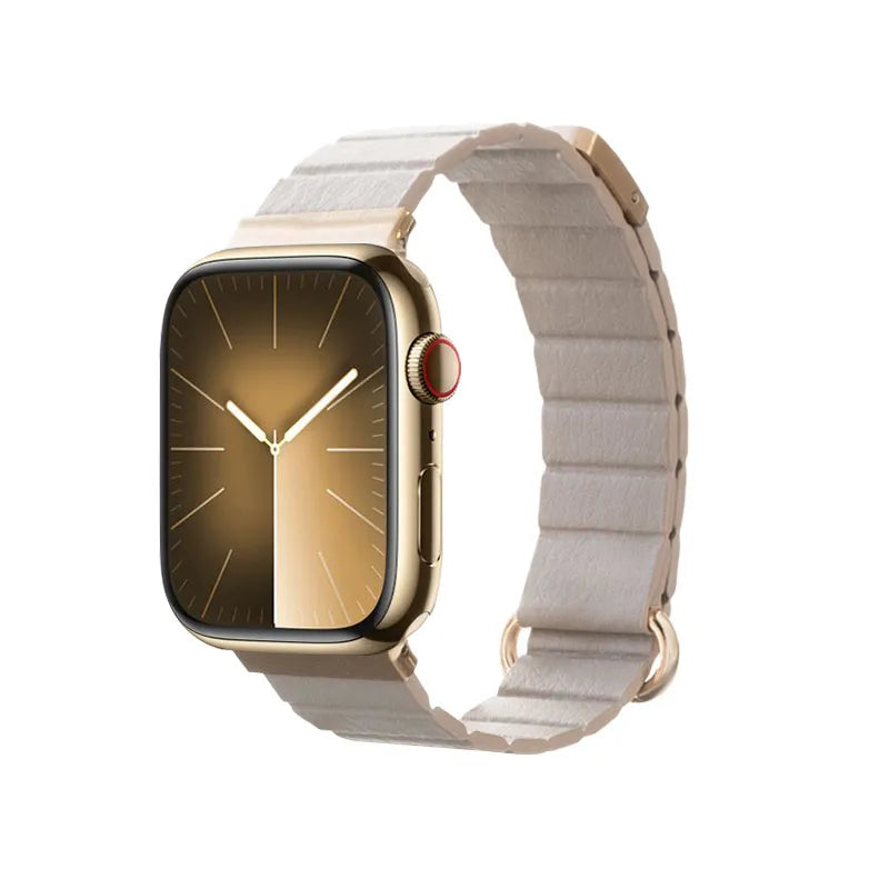 Crong Eclipse – magnetinis odinis Apple Watch dirželis 38/40/41/42 mm (smėlio spalvos)