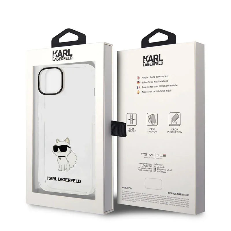 Karl Lagerfeld IML NFT Choupette – dėklas Apple iPhone 14 Plus (skaidrus)
