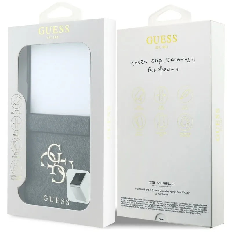 Guess Big 4G Logo – Samsung Galaxy Z Flip 8 dėklas (juodas)