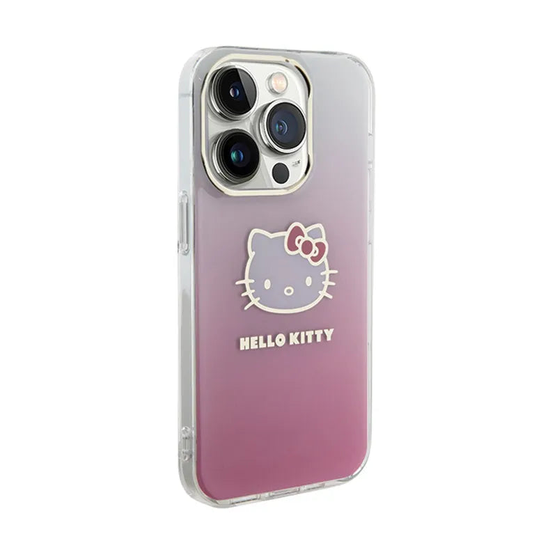 Hello Kitty IML Gradient Electrop Kitty Head - iPhone 15 Pro Max dėklas (rožinis)