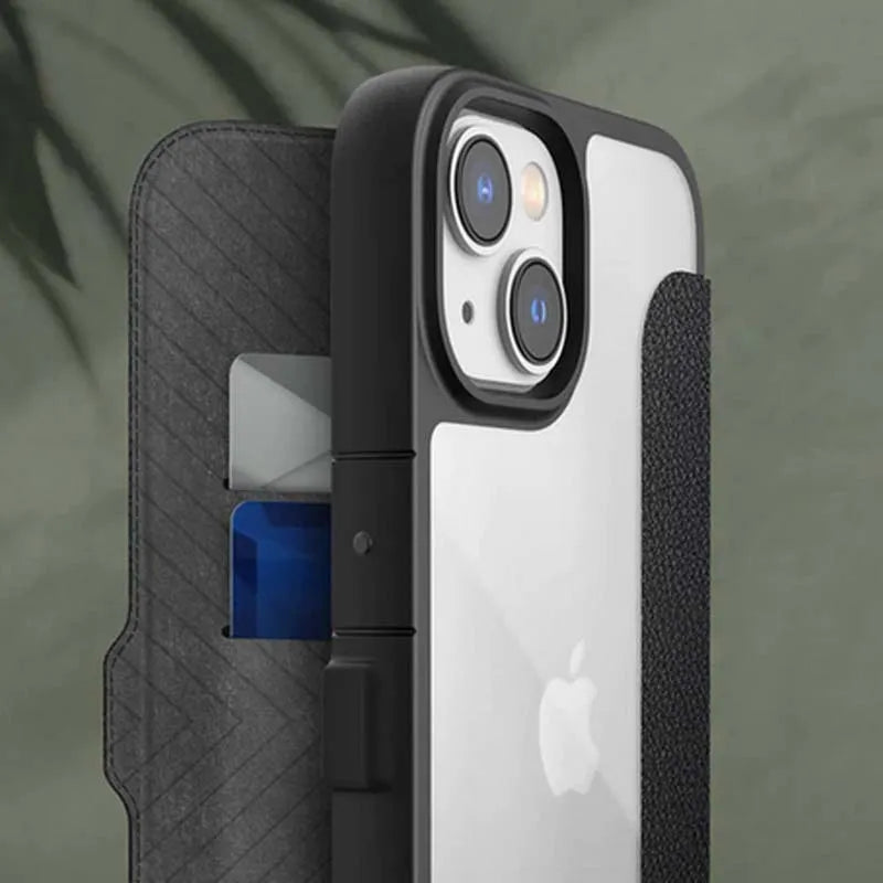 X-Doria Raptic Urban Folio – atverčiamas dėklas iPhone 14 Plus (juodas)