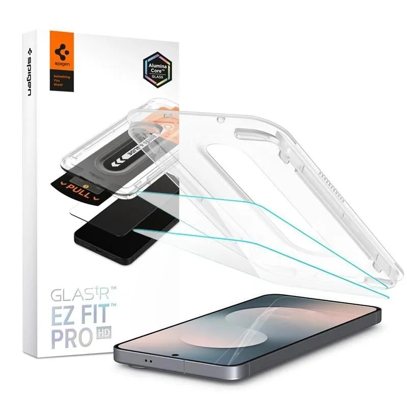 Spigen GLAS.TR EZ Fit Pro 2-Pack – grūdintas stiklas Samsung Galaxy S25 FE