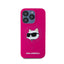 Karl Lagerfeld Silicone Choupette Head MagSafe – iPhone 15 Pro dėklas (rožinis)