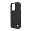BMW Leather Quilted dėklas, skirtas iPhone 14 Pro (juodas)