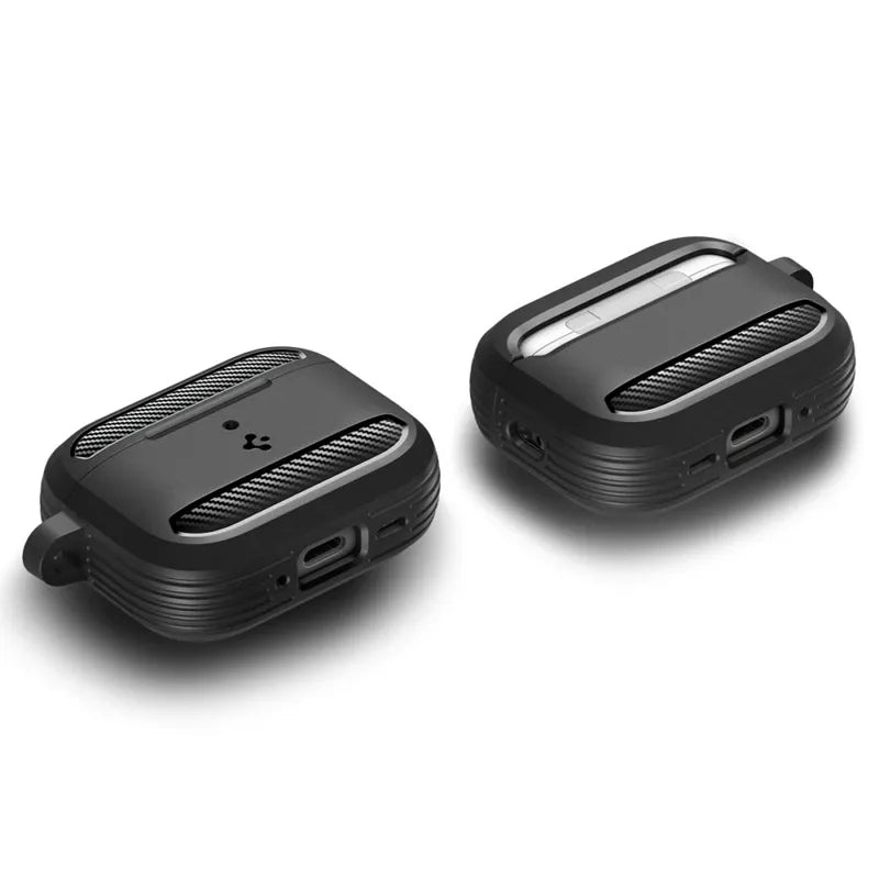 Spigen Rugged Armor – dėklas Apple AirPods Pro 3 (matinis juodas)