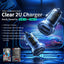 WEKOME WP-C40 Vanguard Series – automobilinis įkroviklis 2 x USB greitas įkrovimas 15W (juodas / permatomas)