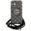 Karl Lagerfeld IML Crossbody Monogram Karl & Choupette Head MagSafe – dėklas iPhone 16 (juodas)