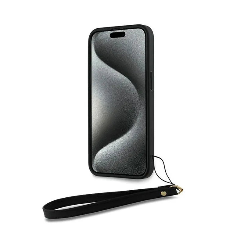 DKNY Wrist Strap Stock Logo – Dėklas iPhone 14 Pro Max (Juodas)
