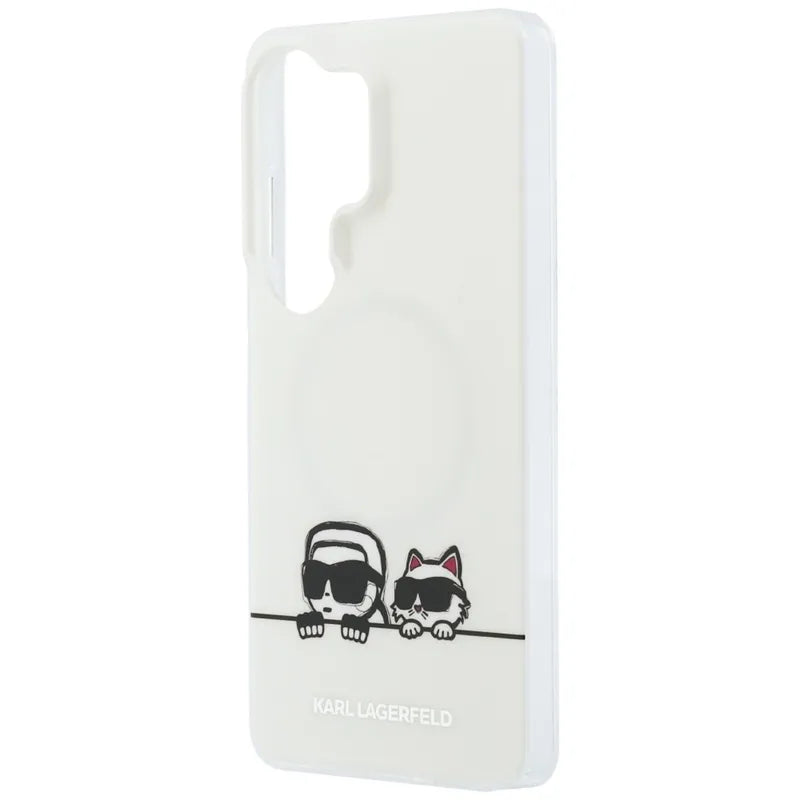 Karl Lagerfeld IML Peekaboo Karl & Choupette MagSafe – Samsung Galaxy S26 Ultra dėklas (skaidrus)
