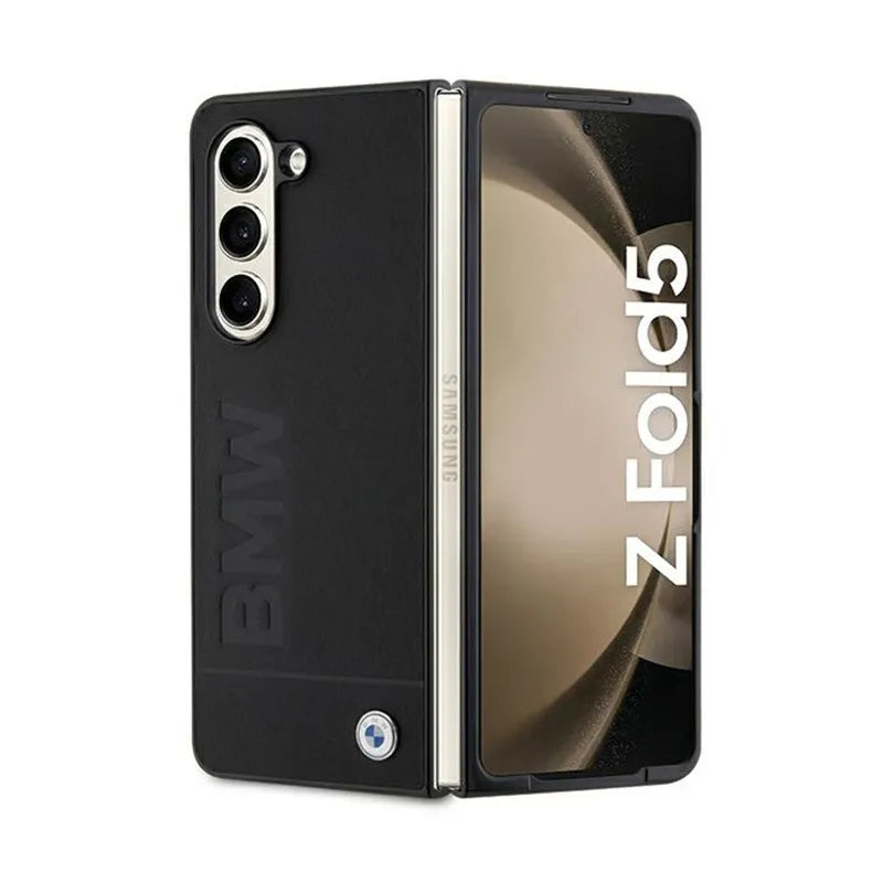 BMW Signature Logo Imprint – dėklas Samsung Galaxy Z Fold 5 (juodas)