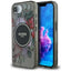 Guess IML Flowers MagSafe – dėklas iPhone 16e (juodas)