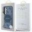 Guess 4G Round Patch Classic Logo MagSafe – dėklas Samsung Galaxy S25+ (mėlynas)