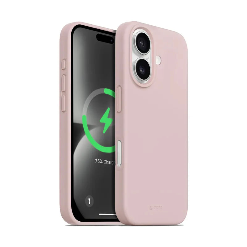 „Crong Color Cover Magnetic“ – „iPhone 16 MagSafe“ dėklas (smėlio rožinė)