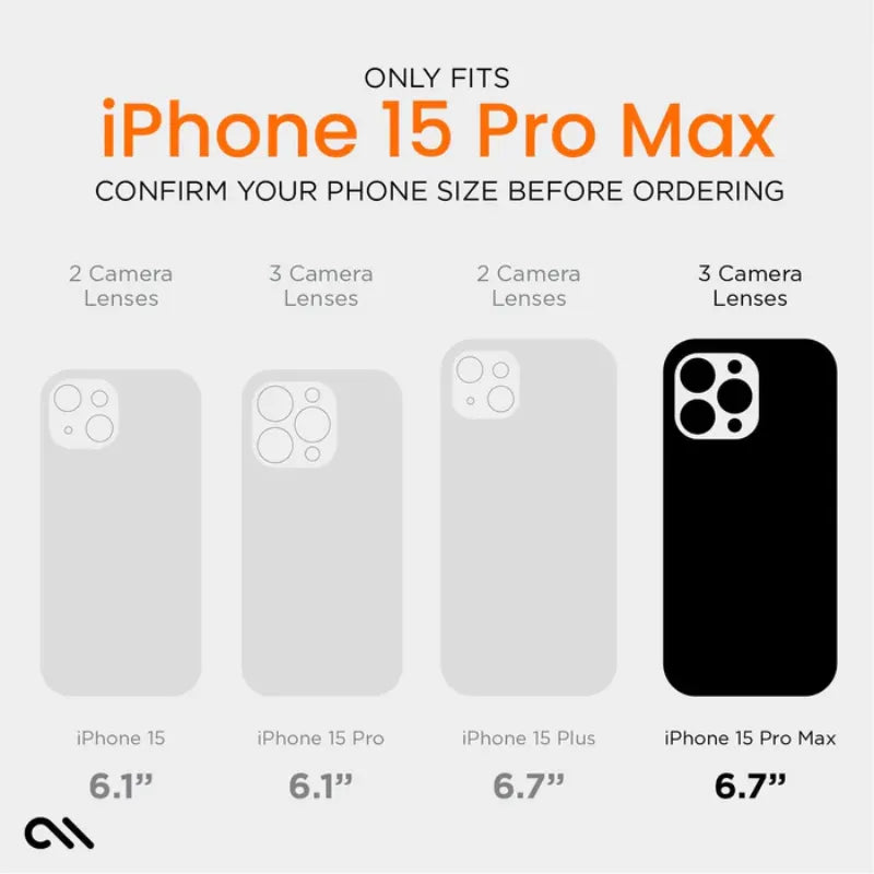 Case-Mate Ultra Tough plus D3O MagSafe – dėklas iPhone 15 Pro Max (skaidrus)