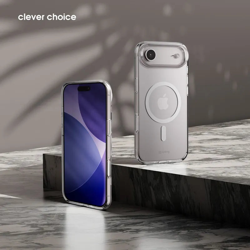 Crong Clear MAG Cover – MagSafe dėklas, skirtas iPhone Air (skaidrus)