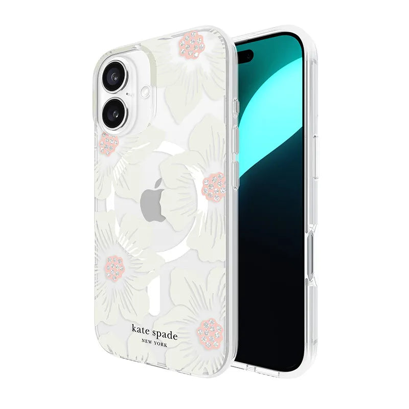 „Kate Spade New York“ apsauginis „MagSafe“ dėklas, skirtas „iPhone 16“ (Hollyhock Floral)