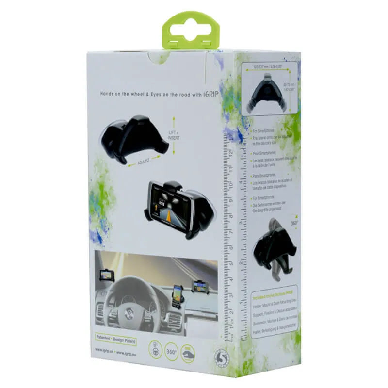 iGrip Universal Smart Grip´R rinkinys – universalus automobilinis laikiklis išmaniesiems telefonams, 50–75 mm pločio, 103–127 mm aukščio