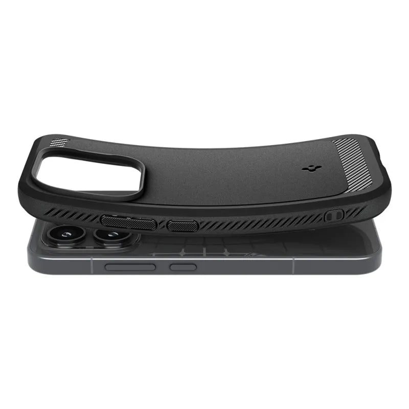 Spigen Rugged Armor – Dėklas, skirtas Xiaomi 17 (Matinė juoda)