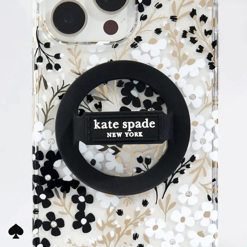 Kate Spade New York magnetinis žiedas-laikiklis – MagSafe piršto laikiklis (juodas)