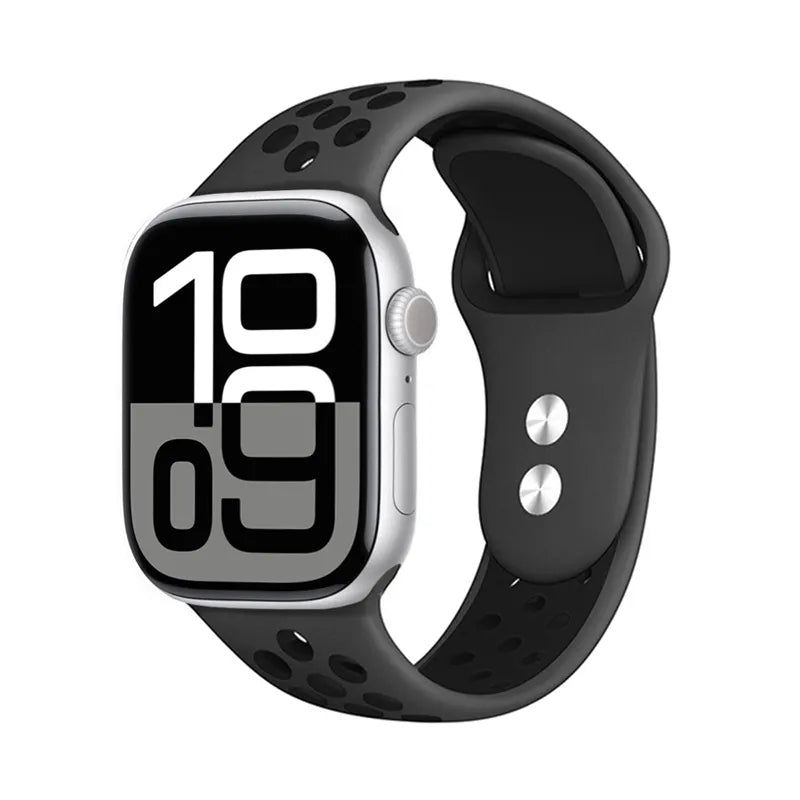 Crong Duo Sport – Apple Watch dirželis 44/45/46/49 mm (pilka/juoda)