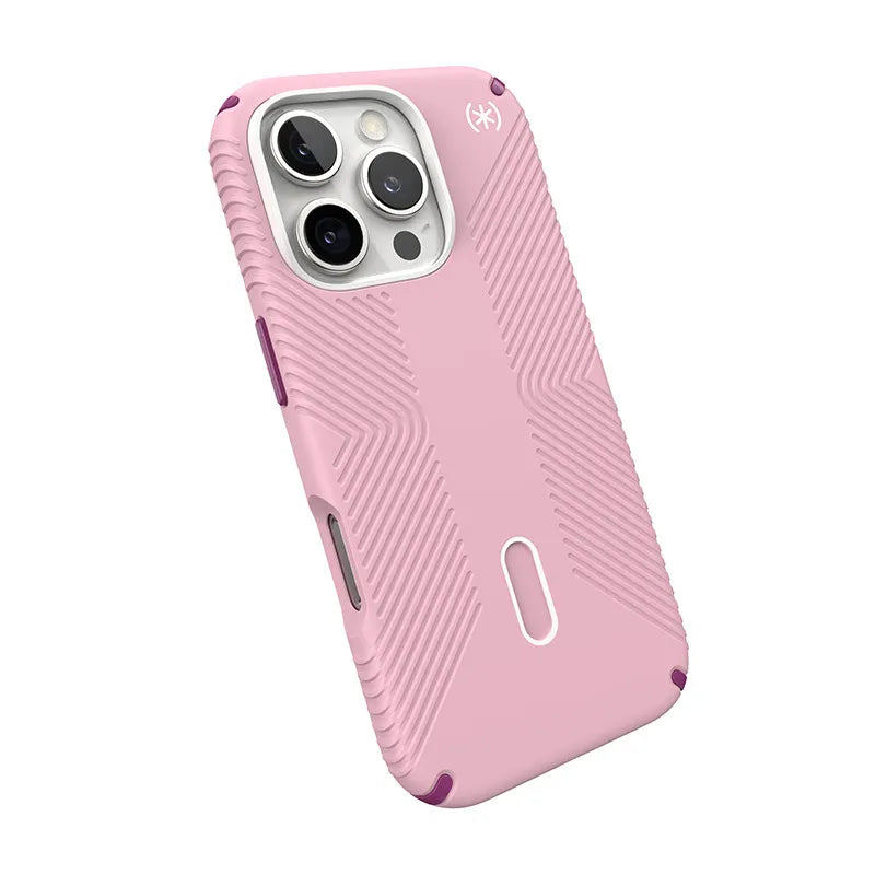 Speck Presidio2 Grip ClickLock & MagSafe – dėklas iPhone 16 Pro (Wednesday Pink / Boysenberry Purple / White)