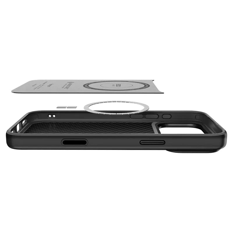 Spigen Enzo Aramid T Mag MagSafe – dėklas iPhone 17 Pro (juodas)