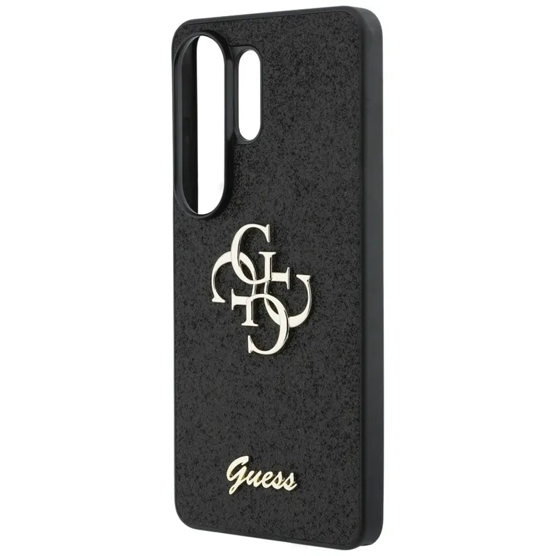 „Guess Fixed Glitter Big 4G Metal Logo“ – Samsung Galaxy S26 Ultra dėklas (juodas)