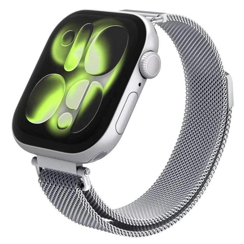 Spigen WBM4 – nerūdijančio plieno dirželis, skirtas Apple Watch 40/41/42 mm (sidabrinis)