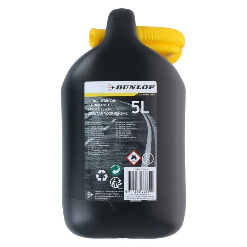 Dunlop – Degalų kanistras su piltuvu 5 l (juodas)
