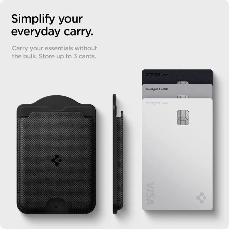 Spigen Urban Fit Wallet MagSafe – magnetinė piniginė (juoda)