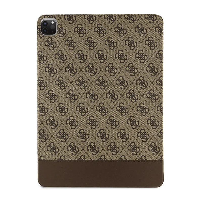 Guess 4G Stripe Allover – Dėklas iPad Pro 12.9" (2022-2020) (Rudas)