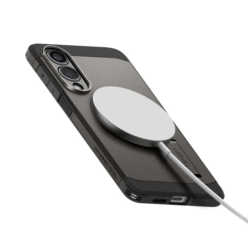 Spigen Tough Armor MagSafe – dėklas Samsung Galaxy S25 Edge (Gunmetal)