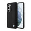 BMW Leather Textured & Stripe – dėklas Samsung Galaxy S23+ (juodas)
