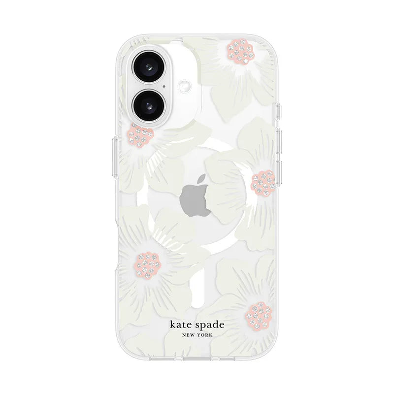 „Kate Spade New York“ apsauginis „MagSafe“ dėklas, skirtas „iPhone 16“ (Hollyhock Floral)