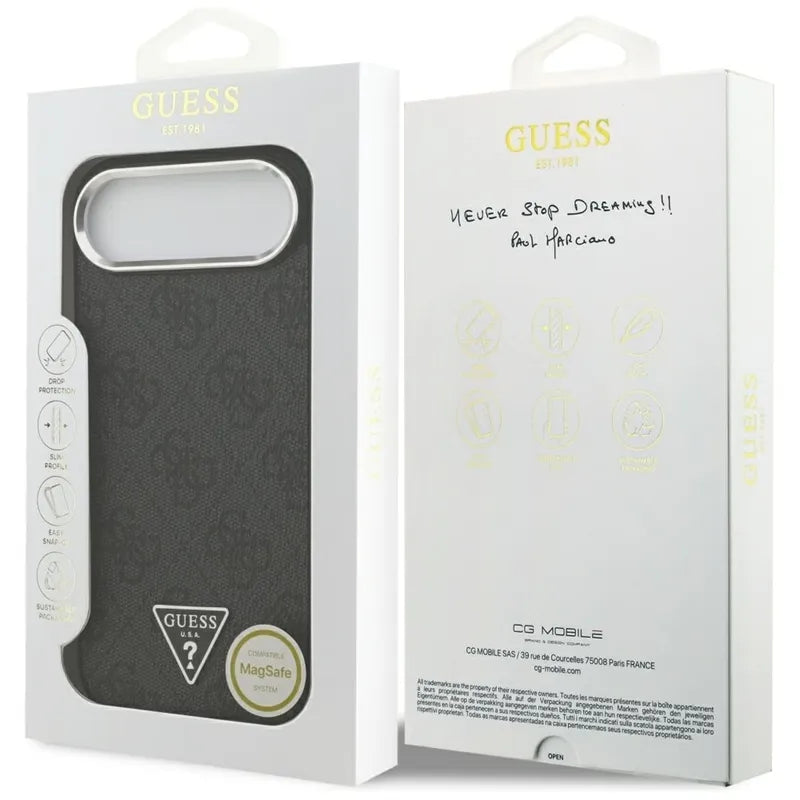 Guess 4G Triangle Logo MagSafe – dėklas iPhone Air (juodas)