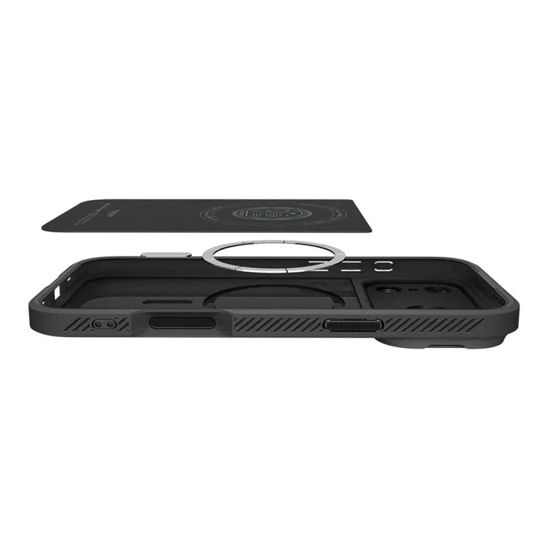 Spigen Optik Armor Mag MagSafe – dėklas iPhone 17 Pro Max (juodas)