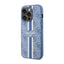 Guess 4G Printed Stripes MagSafe – dėklas iPhone 14 Pro (mėlynas)