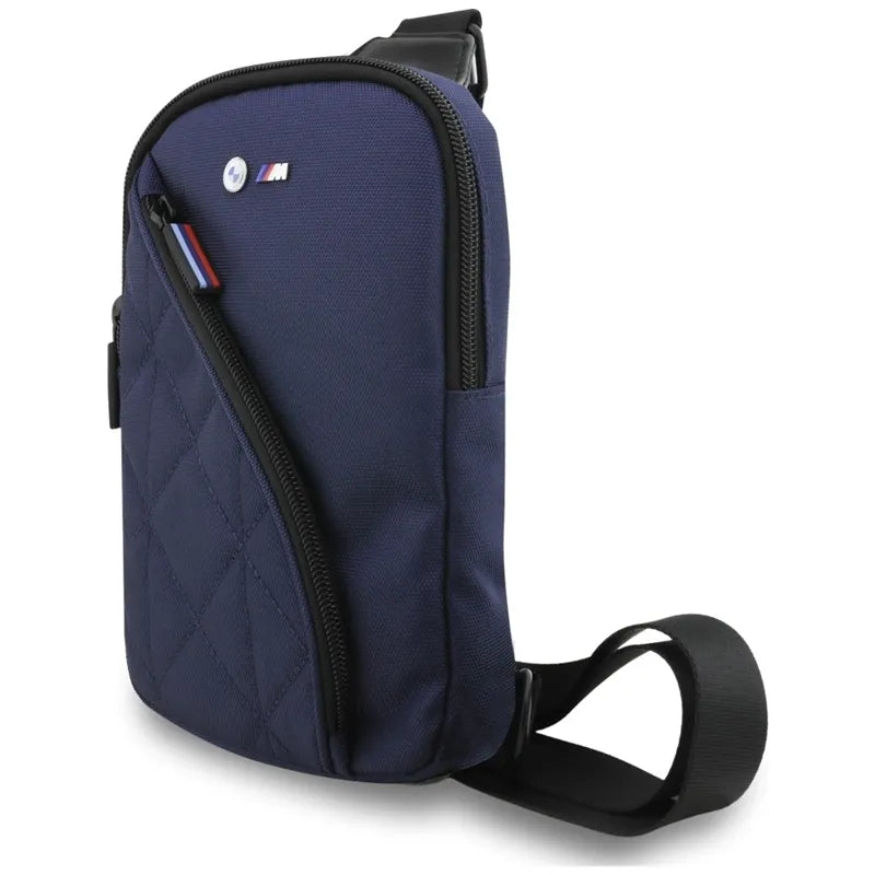 BMW Nylon Pocket & Metal Logo - Crossbody telefono krepšys (tamsiai mėlynas)