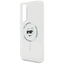 Karl Lagerfeld Button Choupette Head Printed Logo MagSafe – dėklas Samsung Galaxy S25 Edge (baltas)