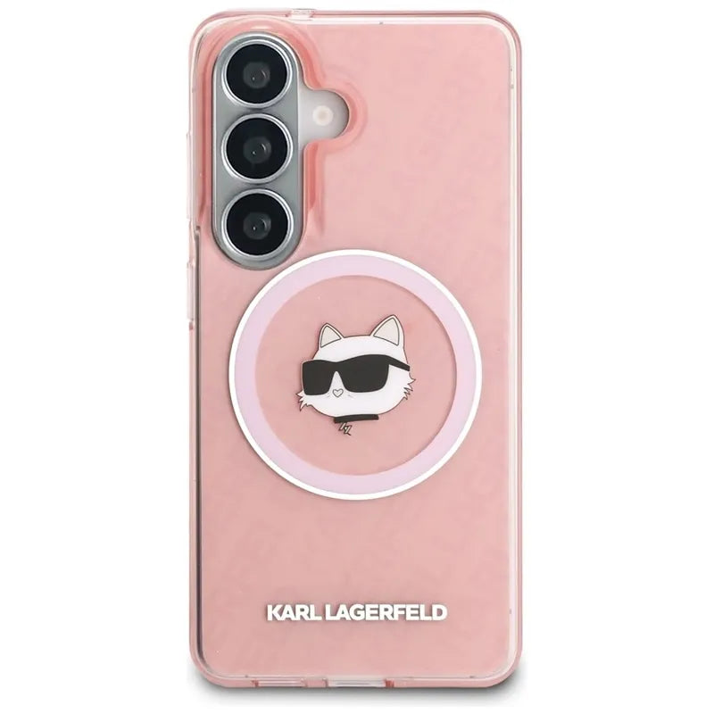 Karl Lagerfeld IML Repeated Choupette MagSafe – dėklas Samsung Galaxy S26+ (rožinis)