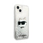 Karl Lagerfeld Liquid Glitter NFT Choupette Head – dėklas iPhone 14 Plus (sidabrinis)