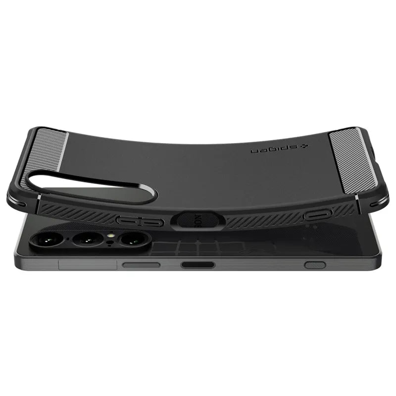 Spigen Rugged Armor - Dėklas Sony Xperia 1 VII (Matinė juoda)
