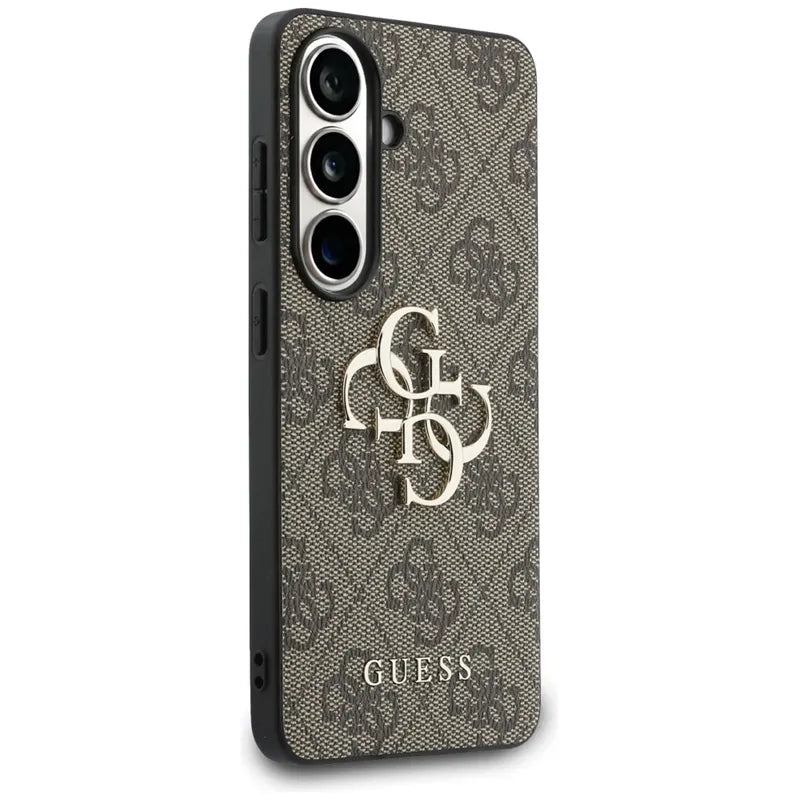 „Guess 4G Big Metal Logo“ – „Samsung Galaxy S26“ dėklas (ruda)
