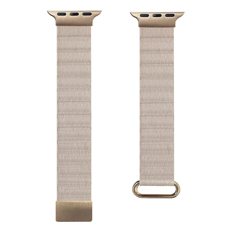 Crong Eclipse – magnetinis odinis Apple Watch dirželis 38/40/41/42 mm (smėlio spalvos)